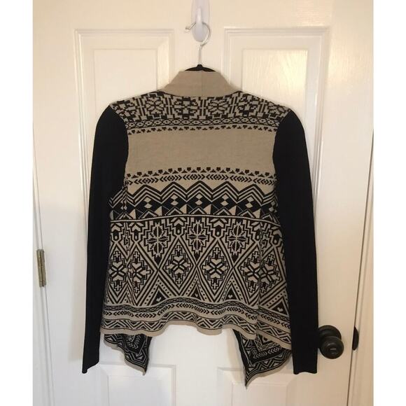 Lucky Brand Aztec Tribal Western Print Waterfall Cardigan - Size XS - Picture 6 of 6
